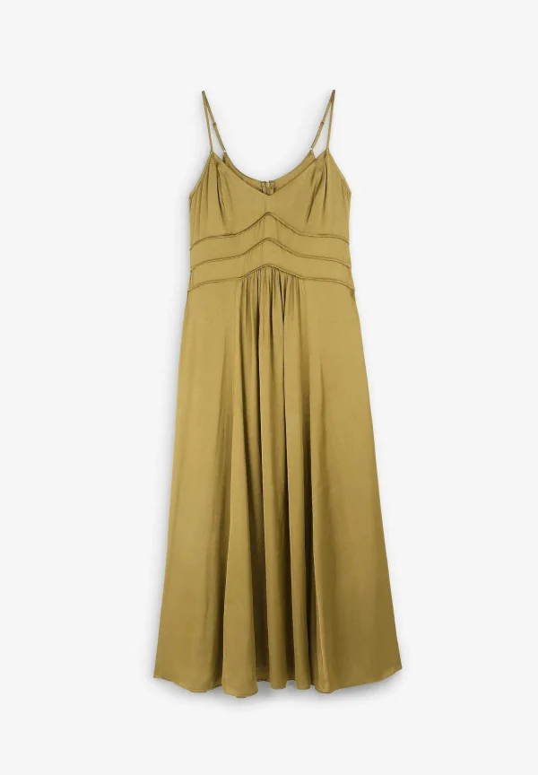 Fashion Scalpers Vestido Slip Frunces