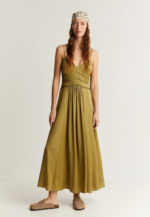 Fashion Scalpers Vestido Slip Frunces