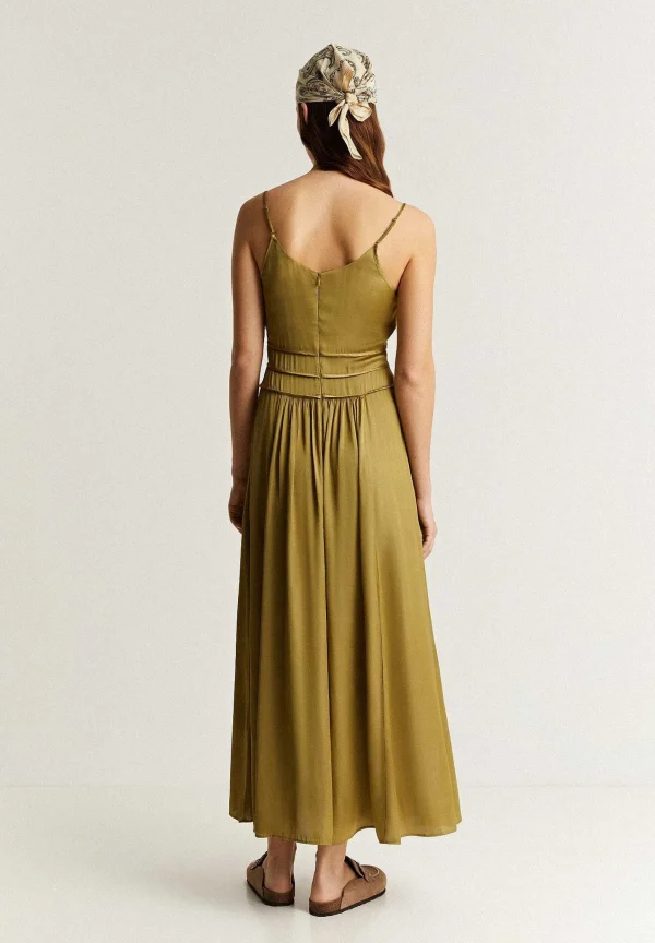 Fashion Scalpers Vestido Slip Frunces