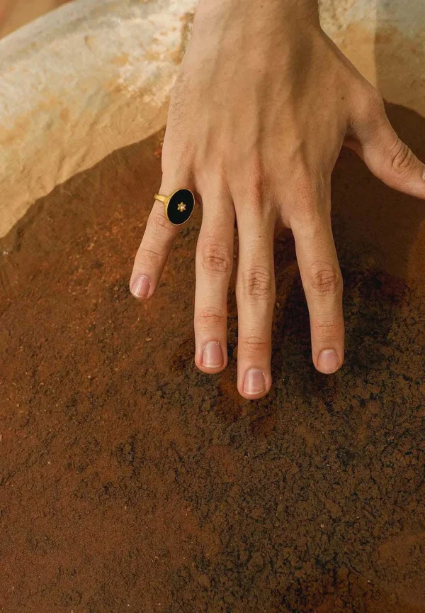Cheap Scalpers Alhaja Cult Store | Anillo Onyx Celestina