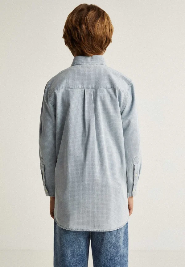 Clearance Scalpers Camisa Denim Cuadros Calavera