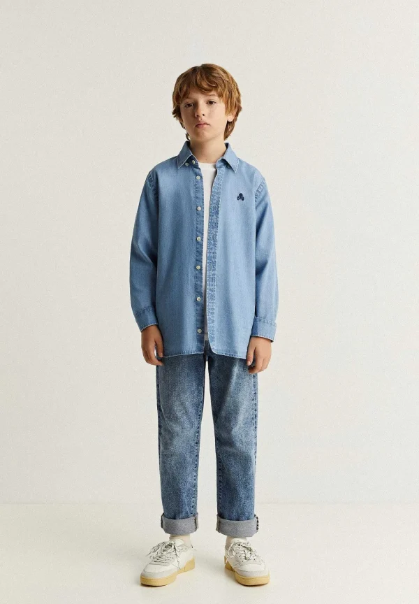 Clearance Scalpers Camisa Denim Cuello Botones