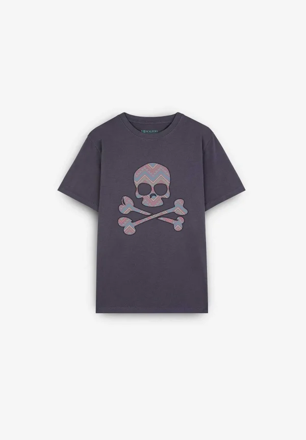 Cheap Scalpers Camiseta Calavera Print Zigzag