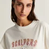 Online Scalpers Camiseta Print Detalle Strass