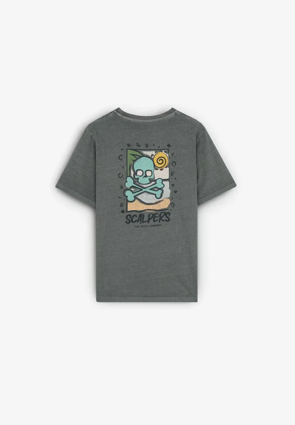 Best Sale Scalpers Camiseta Print Efecto Desgastado